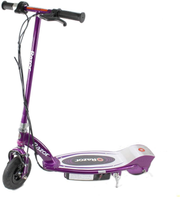 Razor E100 Kids Ride on 24V Motorized Powered Electric Scooter Toy, Speeds up to 10 MPH with Brakes and Pneumatic Tires, Pink and Purple