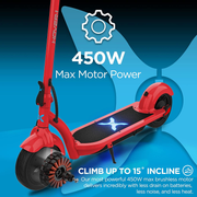 Hover-1 Alpha Electric Scooter | 18MPH, 12M Range, 5HR Charge, LCD Display, 10 Inch High-Grip Tires, 264LB Max Weight, Cert. & Tested - Safe for Kids, Teens & Adults