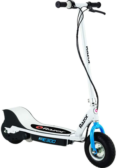 Razor E300 Electric Scooter - White/Blue, One Size