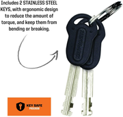 Kryptonite Kryptolok Long Shackle 12.7Mm U-Lock Bicycle Lock with Flexframe-U Bracket