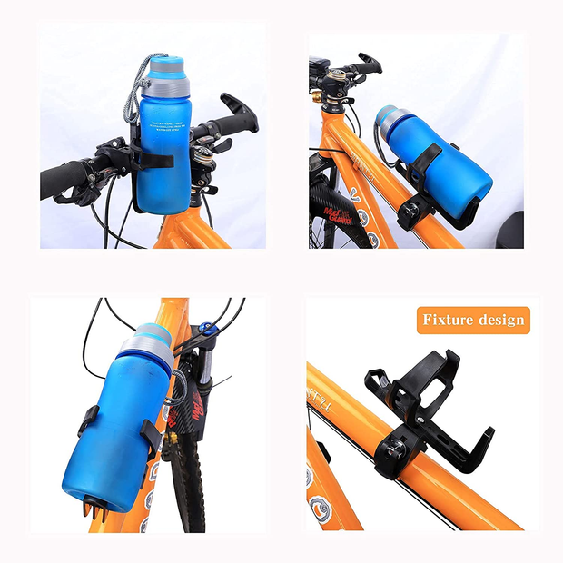 WELLSTRONG 360 Degrees Rotation Water Bottle Holder for Bike &Electric Scooter, Anti-Slip Fast Dismounting Accessories Cup Drink Holder