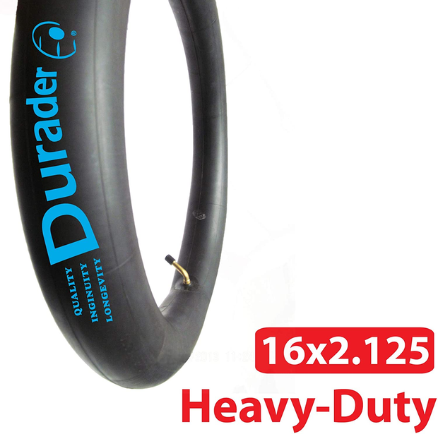 16X2.125 Inner Tube with Angled Valve for Gas/Electric/Pedal Bikes