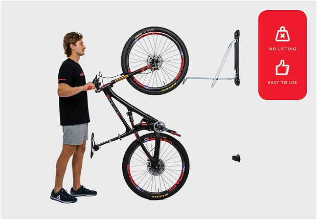 Steadyrack Bike Rack - Wall Mounted Bike Storage Solution for Your Home, Garage or Commercial Application. Easy Install. Swings 180 Degrees for More Floor Space