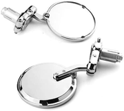 Universal Handle Bar End Convex Mirrors for Most Harley Davidsons,Suzuki,Honda,Kawasaki Cruisers,Touring Bikes,Sport Bike,Cafe Racers,Electric Scooters Side Rear View Mirrors Motorcycle(Rm02-Silver)