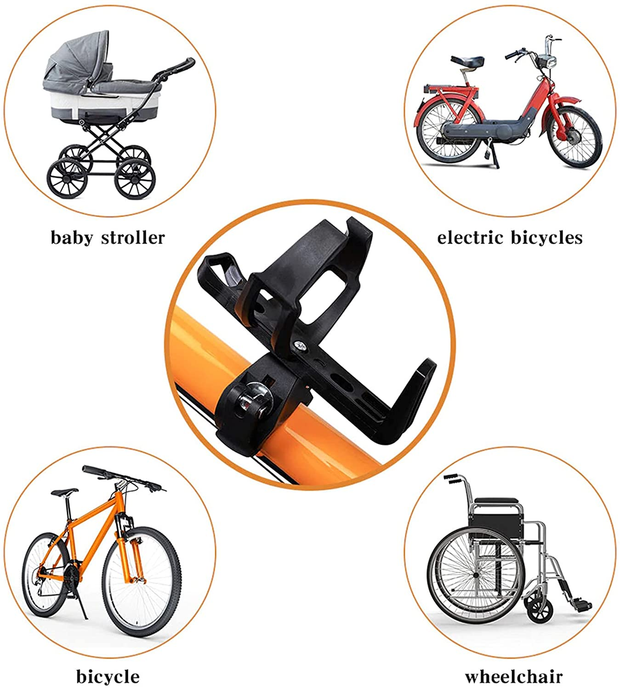 FEC 360 Degrees Rotation Water Bottle Holder Replacement for Bike &Electric Scooter, Anti-Slip Fast Dismounting Accessories Cup Drink Holder