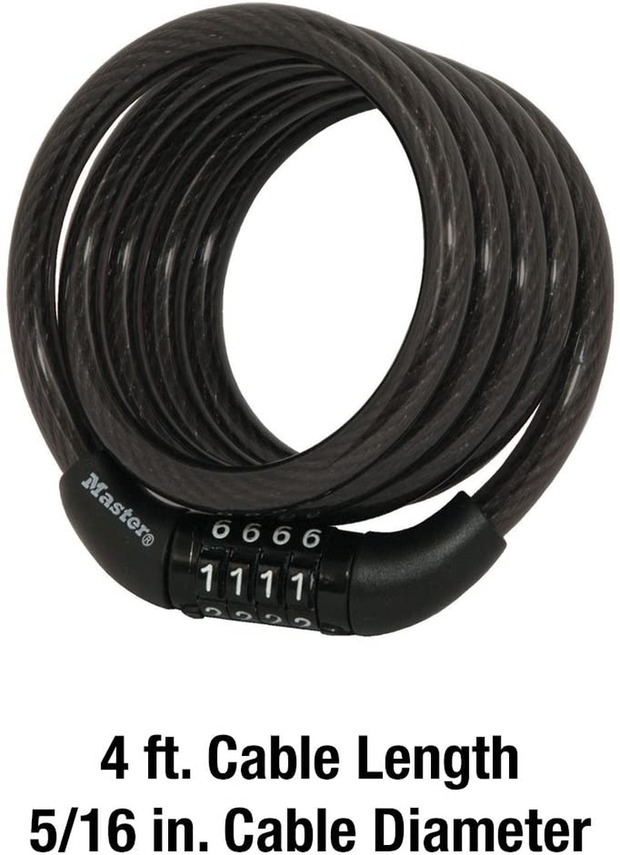 Master Lock 8143D Bike Lock Cable with Combination
