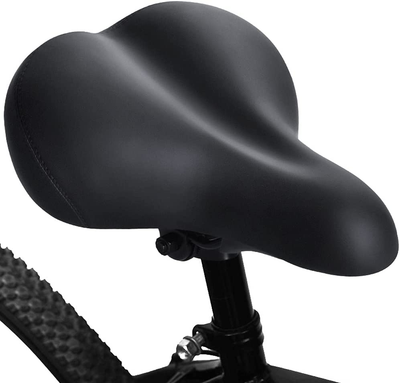 BLUEWIND Bike Seat, Bicycle Saddle Compatible with Peloton, Exercise or Road Bikes, 2.5’’ High Elastic Memory Foam Waterproof Dual Shock Absorbing Multi-Color Wide Cushion for Men & Women