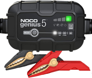 NOCO GENIUS5, 5-Amp Fully-Automatic Smart Charger, 6V and 12V Portable Battery Charger, Battery Maintainer, Trickle Charger, and Battery Desulfator with Temperature Compensation