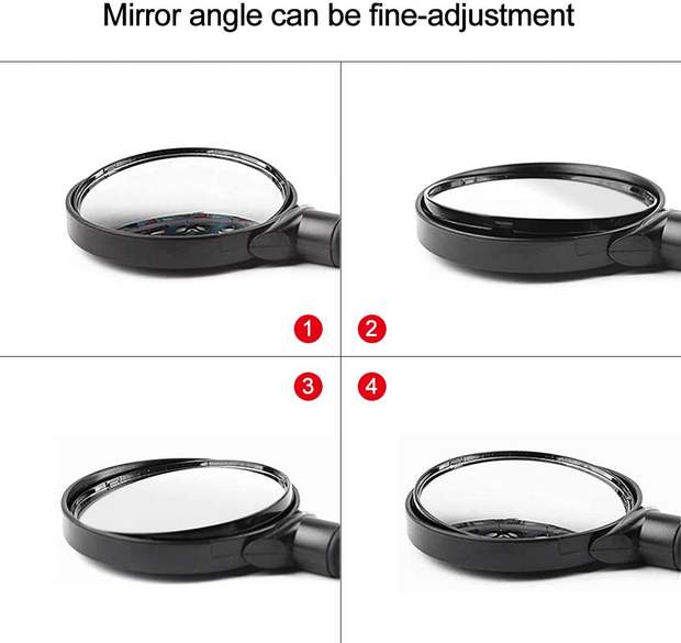 2 Pack Bike Mirror Handlebar Long Rearview Mirrors Rotatable and Adjustable Bicycle Rearview Mirror Bycicles Accessories for Ride Safely Electric Bicycle Moped Cycling