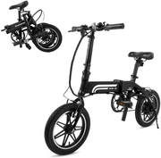 Swagtron Swagcycle EB-5 Lightweight Aluminum Folding Electric Bike with Pedals