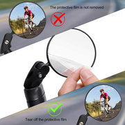 1 Pack Bicycle Rearview Mirror Handlebar Bar End Short Bike Mirror Wide Angle Rearview Mirrors Adjustable Lens Bike Mirrors Accessories for Mountain Road Bicycle Moped Cycling