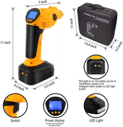 CARYWON Portable Air Compressor Pump Cordless Tire Inflator with Digital Display and LED Lights ,Built-In Power Bank Perfect for Car Bicycle Air Mattresses Airboat Airbed Basketballs