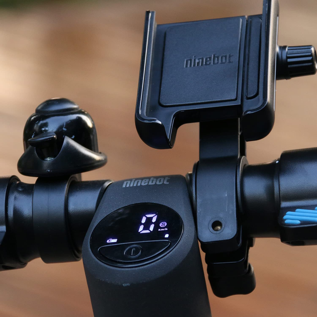 Segway Ninebot Phone Mount, Adjustable Electric Scooter Emoped Bicycle Handlebar Phone Holder, Fits All Iphone'S, 12, 11, X, Iphone 8, All Samsung Galaxy, Holds Any Phone 4-6.5 Inches Cellphone