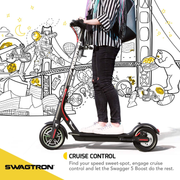 Swagtron SG-5 Swagger 5 Boost Commuter Electric Scooter with Upgraded 300W Motor
