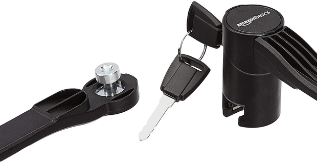Amazon Basics Folding Bike Lock, Black, 1-Pack