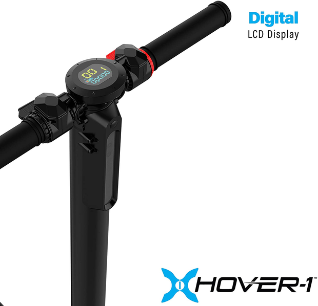 Hover-1 Rally Electric Scooter | 12MPH, 7 Mile Range, 4HR Charge, LCD Display, 6.5 Inch High-Grip Tires, 220LB Max Weight, Cert. & Tested - Safe for Kids, Teens & Adults