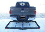 Tow Tuff 62 Inch 500 Pound Capacity Steel Cargo Carrier Trailer Car or Truck Rear Bumper Bike Rack, Fits All 2 Inch Receivers, Black