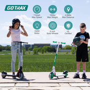 Gotrax GKS LUMIOS Electric Scooter for Kids 6-12, 150W Motor and 6" LED Front Wheel Kick Scooter, up to 4.8 Miles and 7.5Mph, UL Certified Kids Electric Scooter