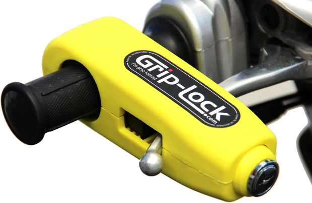 Grip-Lock Glyellow Yellow Motorcycle and Scooter Handlebar Security Lock