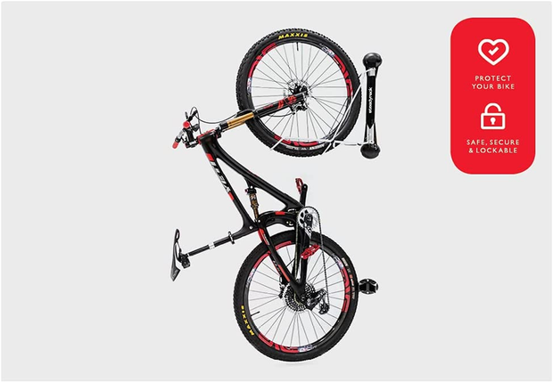 Steadyrack Bike Rack - Wall Mounted Bike Storage Solution for Your Home, Garage or Commercial Application. Easy Install. Swings 180 Degrees for More Floor Space