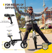 Swagtron Swagcycle EB-5 Lightweight Aluminum Folding Electric Bike with Pedals