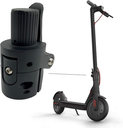 Generic Brands GLDYTIMES Folding Pole Base, Lock Screw Hook Metal Connector Replacement Spare Parts Compatible for Xiaomi Mijia M365 Electric Scooter（Black）