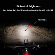 IDEALUX LED Bicycle Lights - 900 Lumens Super Bright LED Front and Back Rear Lights - USB Rechargeable Bike Light Set - Bicycle Headlight,Ip65 Waterproof,Free Tail Light & Helmet Mount Include