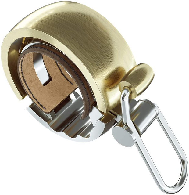 Knog Oi Bike Bell - Original & Luxe Styles, Built in Cable-Clip, Adult/Youth Bicycle Bell (Black, Copper, Brass, Aluminum)