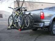 Tow Tuff 62 Inch 500 Pound Capacity Steel Cargo Carrier Trailer Car or Truck Rear Bumper Bike Rack, Fits All 2 Inch Receivers, Black
